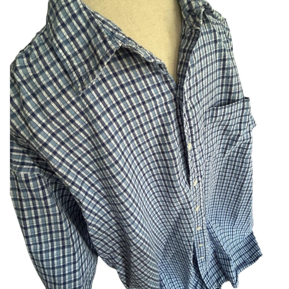 Men's Falls Creek Blue & White Plaid Shirt